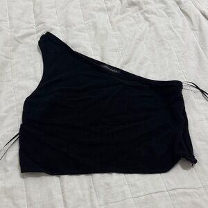Black One-Shoulder Top
